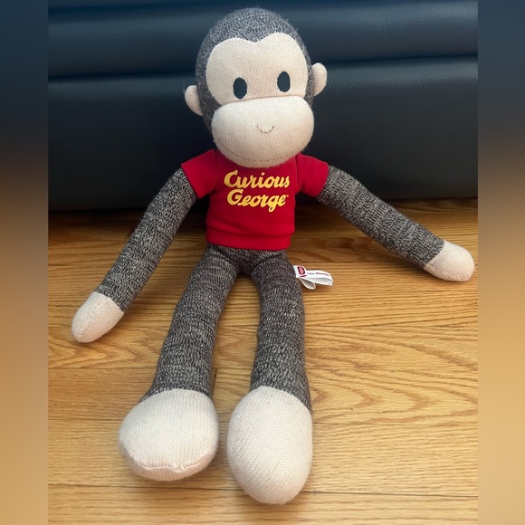 - Curious George Schylling  Sock Monkey Plush Stuffed Animal” - Picture 1 of 4